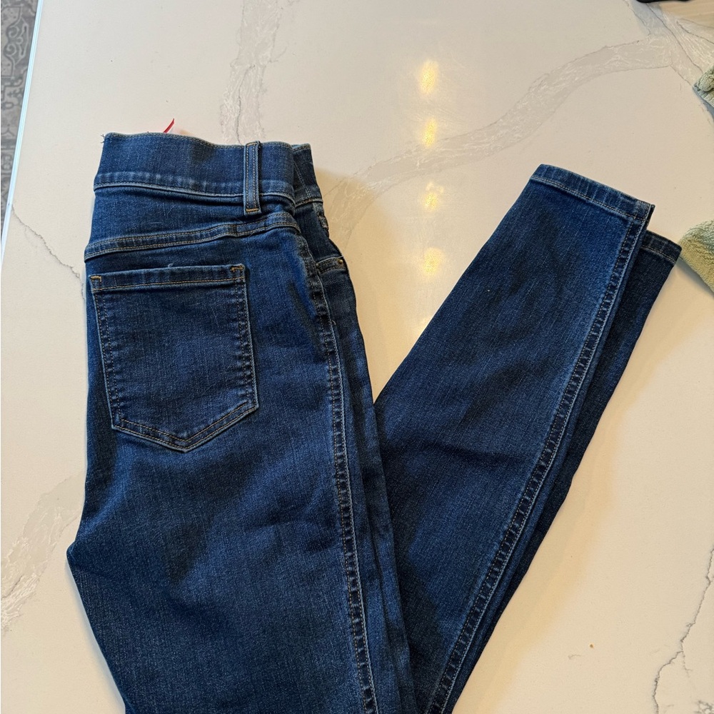 SPANX Blue Skinny Jeans Sleek Fit